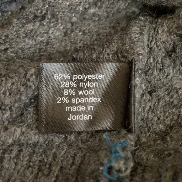 Lane Bryant Wool Blend Bell Sleeve Pointelle Knit Boatneck Sweater in Gray - Picture 7 of 8